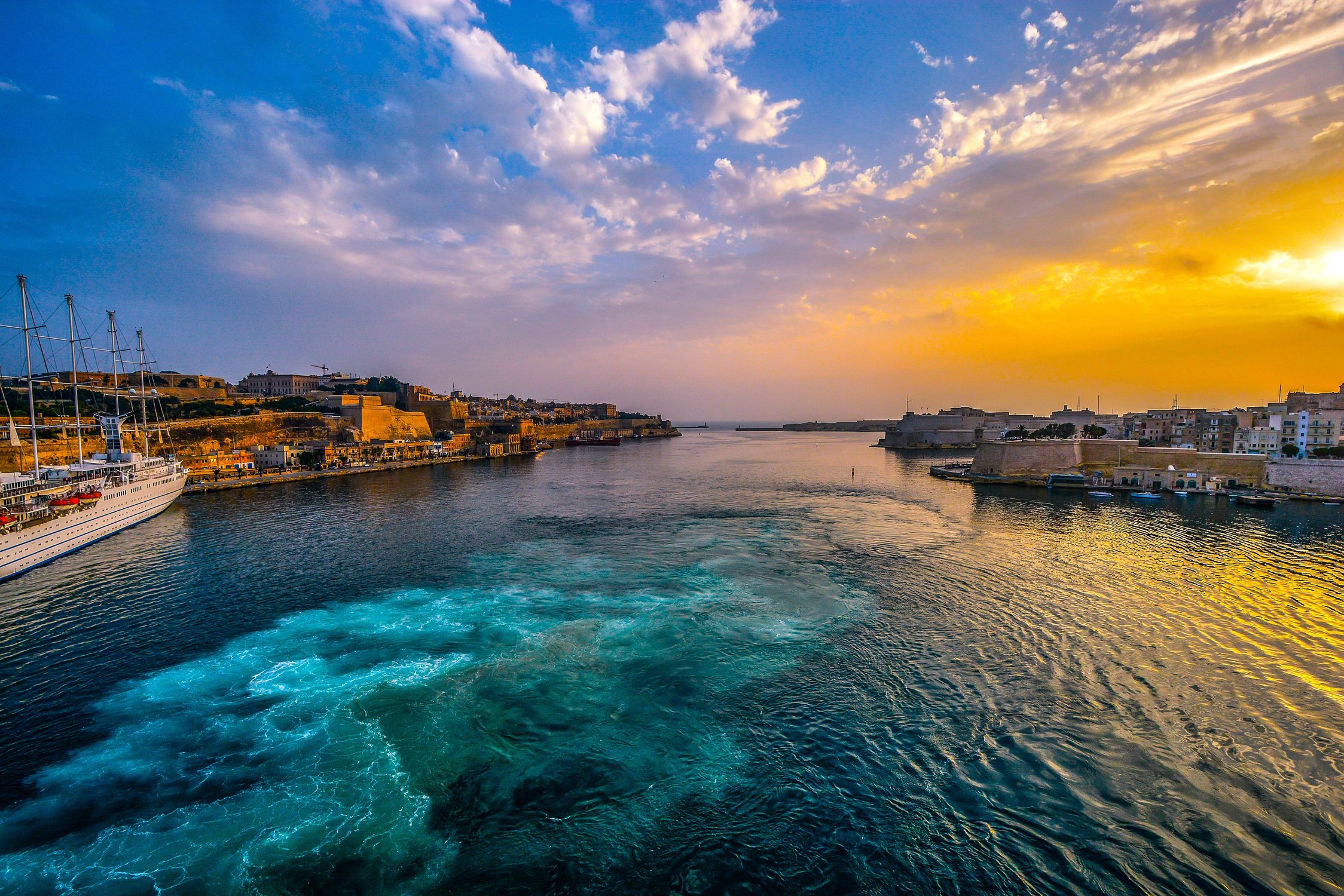 Sunset at the Mediterranean Sea